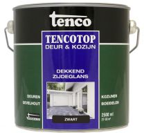 TENCOTOP DEUR&KOZIJN DEK/ZG 39 ZWART (RAL9005) 2,5LTR