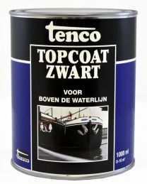 TENCO TOPCOAT ZWART 1LTR (TEERVRIJ)