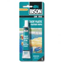 BISON ZACHT PLASTIC LIJM 25ML TUBE + FOLIE KAART