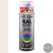 DUPLICOLOR ACRYL 400ML MAT RAL 9010 HELDER WIT