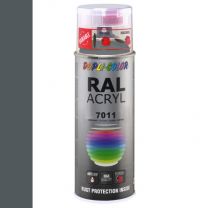 DUPLICOLOR ACRYL 400ML HG RAL 7011 STAALGRIJS