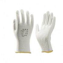 NYLON HANDSCHOEN PU GECOAT WIT M