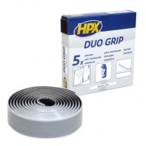 HPX DUO GRIP KLIKBAND - ZWART 25MM X 2M