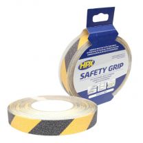 HPX ANTI-SLIP TAPE - ZWART/GEEL 25MM X 18M