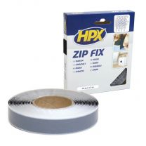 HPX ZIP FIX KLITTENBAND (HAAK) - ZWART 20MM X 5M