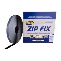 HPX ZIP FIX KLITTENBAND (HAAK) - ZWART 20MM X 25M