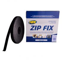 HPX ZIP FIX KLITTENBAND (LUS) - ZWART 20MM X 25M