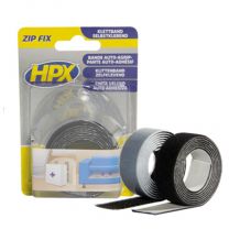 HPX ZIP FIX KLITTENBAND (HAAK+LUS) - ZWART 2 X 20MM X 1M